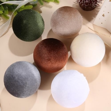 SUPREME XMAS Velvet Christmas Ornaments 6 Pcs Set for Trees