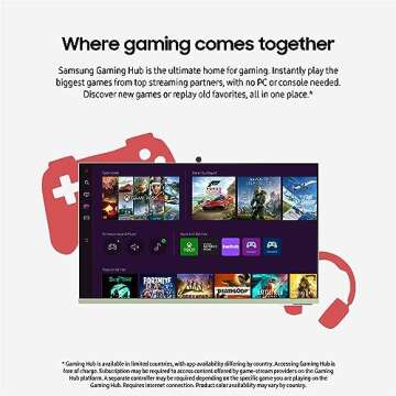 SAMSUNG 27" M80C UHD HDR Smart Computer Monitor Screen with Streaming Wireless Remote PC Access, Alexa Built-in (LS27CM80PUNXZA), Sunset Pink (Renewed)