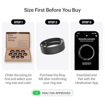 ULTRAHUMAN Ring AIR - Sleep & Fitness Tracker, FSA-Approved Wearable, Smart Ring for Women & Men, No...