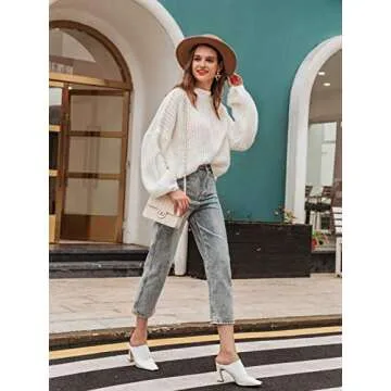 Simplee Women’s Oversized Cropped Sweater for Chic Comfort