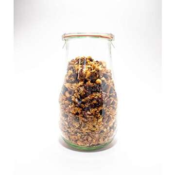 Weck Jars - Weck Tulip Jars 2.5 Liter - Sour Dough Starter Jars - Large Glass Jars for Sourdough - Starter Jar with Glass Lid - Tulip Jar with Wide Mouth - Suitable for Canning and Storage - 1 Jar