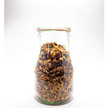 Weck Jars - Weck Tulip Jars 2.5 Liter - Sour Dough Starter Jars - Large Glass Jars for Sourdough - Starter Jar with Glass Lid - Tulip Jar with Wide Mouth - Suitable for Canning and Storage - 1 Jar