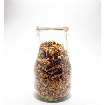 Weck Jars - Weck Tulip Jars 2.5 Liter - Sour Dough Starter Jars - Large Glass Jars for Sourdough - Starter Jar with Glass Lid - Tulip Jar with Wide Mouth - Suitable for Canning and Storage - 1 Jar