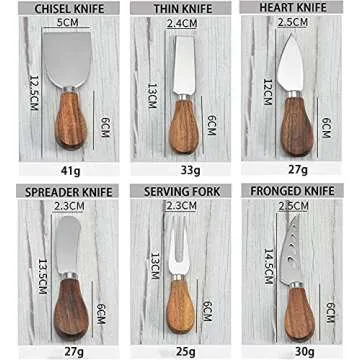 Cheese Knives 6-Piece Collection for Parties and Gifts