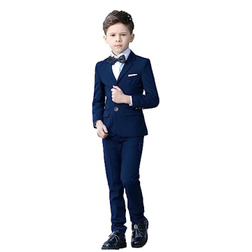 YuanLu Boys Colorful 5 Piece Slim Fit Formal Suit Set