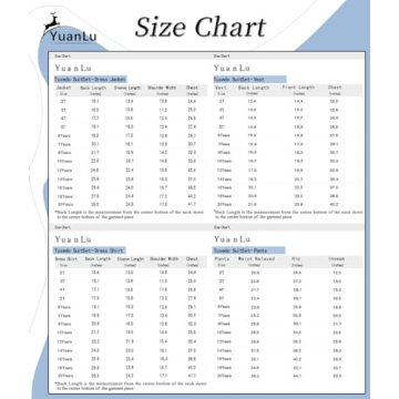 YuanLu Boys 5 Piece Slim Fit Formal Suit Set