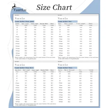 YuanLu Boys 5 Piece Slim Fit Formal Suit Set