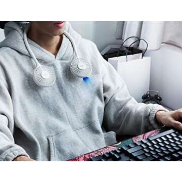 Viniper Portable 2000mAh Neck Fan for All Occasions