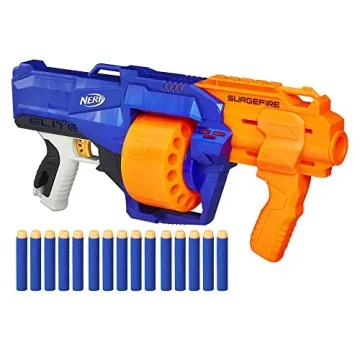 Nerf SurgeFire Elite Blaster - 15-Dart Capacity and Slam Fire Action