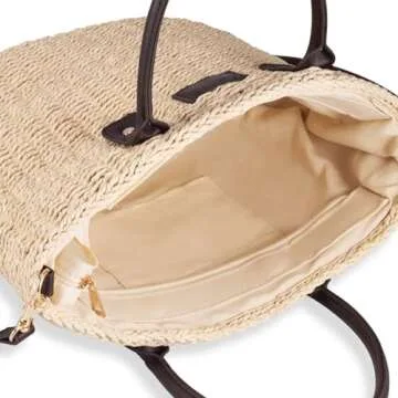 Chic Mini Straw Tote Bag - Handmade Eco-Friendly Purse