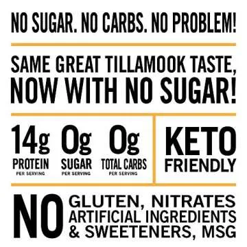 Tillamook Country Smoker Keto Friendly Zero Sugar Beef Jerky, Original, 2.2 Ounce (Pack of 4)