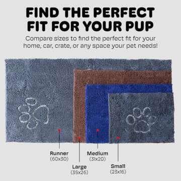 Dog Gone Smart Dirty Dog Doormat - Fast Drying & Absorbent