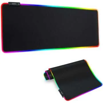 RGB Gaming Mouse Mat Pad - Large Extended LED Mousepad for Gamers