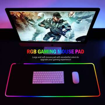 LED RGB Gaming Mouse Mat Pad - Extended Size