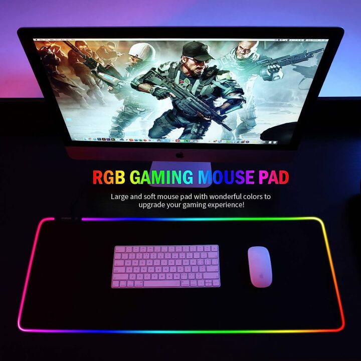 LED RGB Gaming Mouse Mat Pad - Extended Size