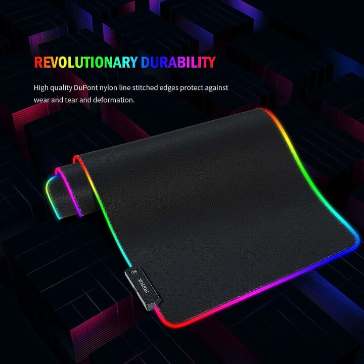 LED RGB Gaming Mouse Mat Pad - Extended Size