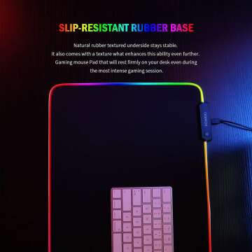 LED RGB Gaming Mouse Mat Pad - Extended Size