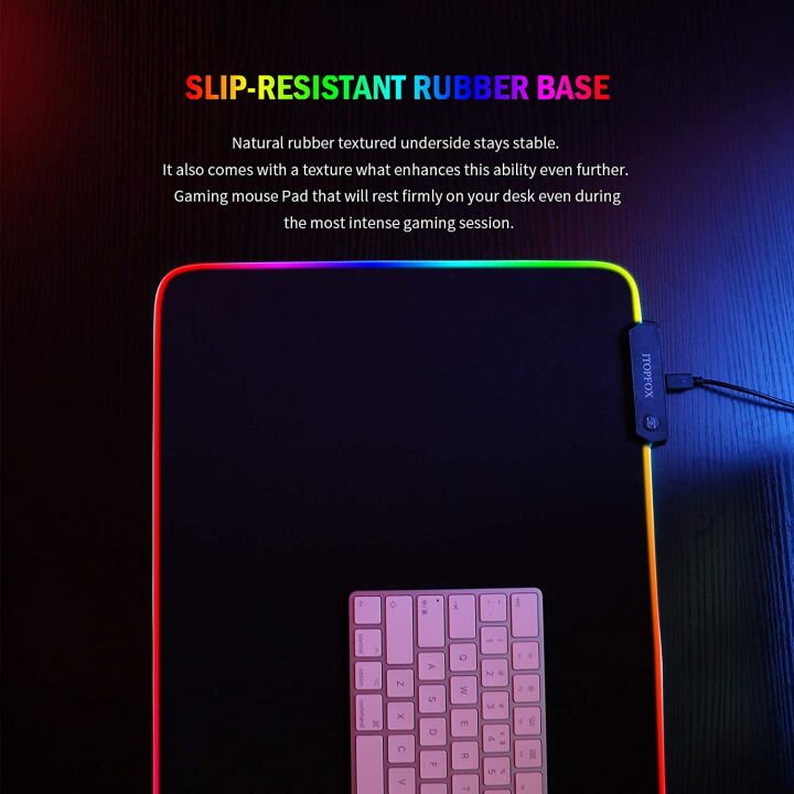 LED RGB Gaming Mouse Mat Pad - Extended Size