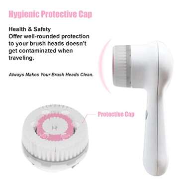 Brushmo Brush Head Replacements Compatible with Clarisonic Mia 1, Mia 2, Mia Fit, Alpha Fit, Smart Profile Uplift and Alpha Fit, Radiance Facial 4 Pack (Radiance)