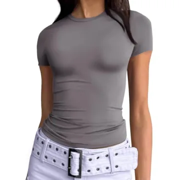 Trendy Queen Y2K Crop Top - Soft, Stretchy Summer Essential Tee