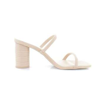 Dolce Vita Women's Noles Heeled Sandal, Cream Stella, 7