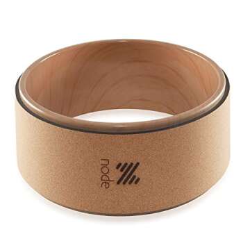 Node Fitness 13" Professional Cork Yoga Wheel - Wood Grain