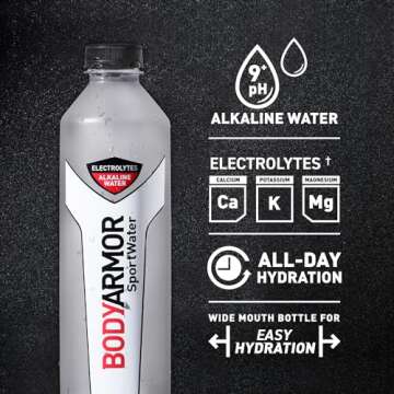 BODYARMOR SportWater Alkaline Hydration with Electrolytes