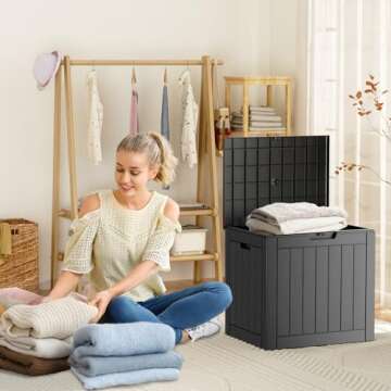 PatioZen 31 Gallon Resin Deck Box - Waterproof & Stylish Outdoor Storage Solution