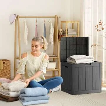 PatioZen 31 Gallon Resin Deck Box - Waterproof & Stylish Outdoor Storage Solution