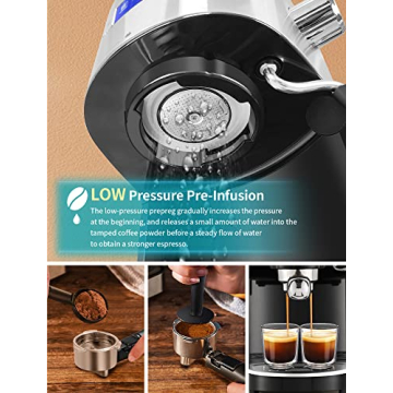 Gevi Espresso Machine 20 Bar Fast Heating with Milk Frother