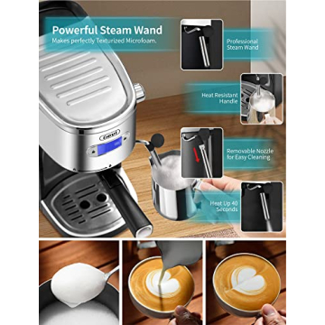 Gevi Espresso Machine 20 Bar Fast Heating with Milk Frother