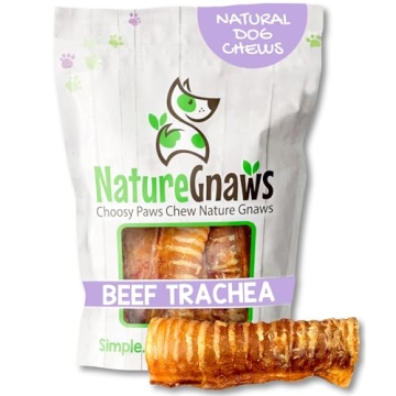 Nature Gnaws Beef Trachea Chews for Dogs Natural & Crunchy