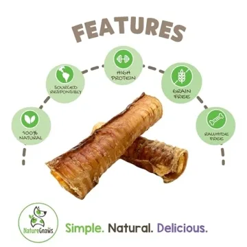 Nature Gnaws Beef Trachea Chews for Dogs Natural & Crunchy