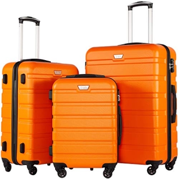 Coolife Luggage 3 Piece Set Lightweight TSA Lock Suitcase