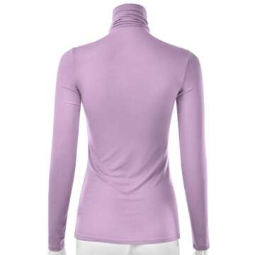 Trendy EIMIN Women's Slim Fit Turtleneck Pullover Top