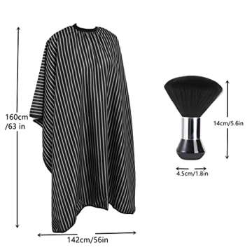 YELEGAI Professional Hair Cutting Cape with Neck Duster Brush, Large Size Salon Hairdresser Cape for...