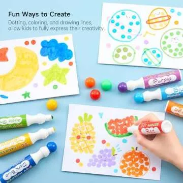 Shuttle Art Dot Markers, 14 Colors Bingo Daubers with 20 Unique Patterns of Dot Book for Toddler Art Activities, Non-Toxic Washable Coloring Markers for Preschool Kids Learning