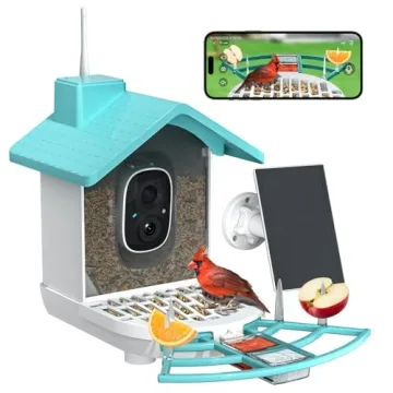 BYRANKE Bird Feeder with Camera & Solar Panel - Smart AI Bird Watching Gift