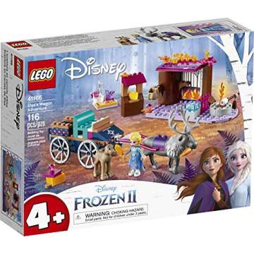 LEGO Disney Frozen II Elsa's Wagon Carriage Adventure 41166 Building Kit with Elsa & Sven Toy Figure (116 Pieces)