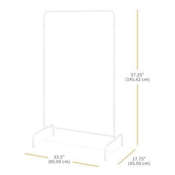 Whitmor Freestanding Garment Rack, White