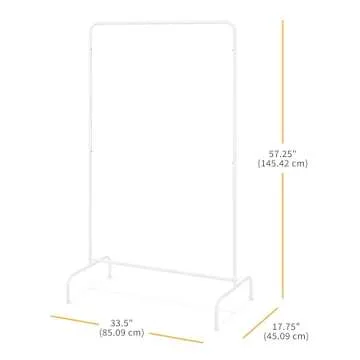 Whitmor Freestanding Garment Rack, White