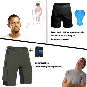 Ally Men's Padded MTB Shorts - Loose-fit with 6 Pockets