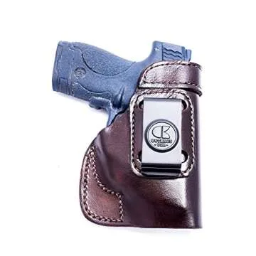 OUTBAGS USA LS2SHIELDX IWB Conceal Carry Holster - Brown Leather