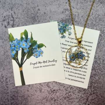 Forget-Me-Not Handmade Necklace - A Gift of Love