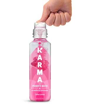 Karma Probiotic Water - 12 Pack, Strawberry Lemonade Drink - Immune & Gut Health Support