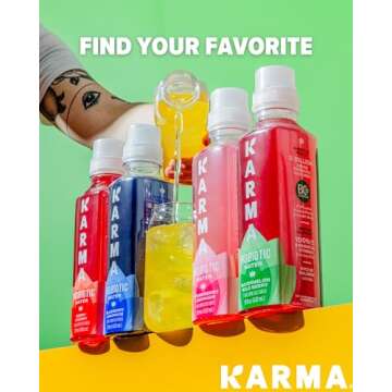 Karma Probiotic Water - 12 Pack, Strawberry Lemonade Drink - Immune & Gut Health Support