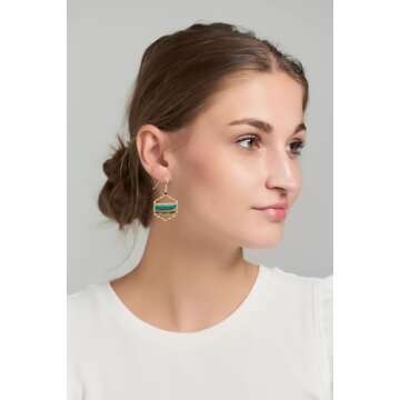 Joob Joob Boho Earrings For Women - Trendy Hypoallergenic Colorful Dangly Statement Jewelry