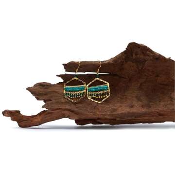 Joob Joob Boho Earrings for Women - Colorful Hypoallergenic Jewelry