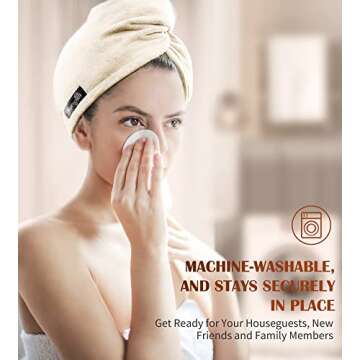 Soft & Absorbent POPCHOSE Microfiber Hair Towel Wraps - 3 Pack