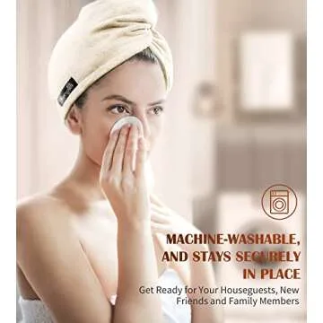 Soft & Absorbent POPCHOSE Microfiber Hair Towel Wraps - 3 Pack